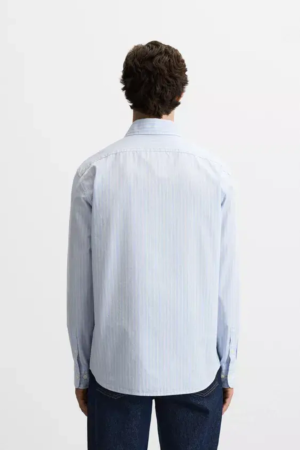 ZARА РУБАШКА ИЗ ТВИЛА В ПОЛОСКУ, ПОЛОСКИ