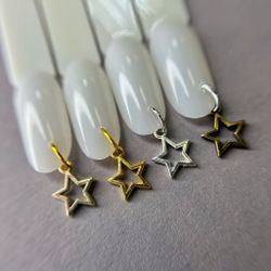 1861 Пирсинг для ногтей "Звёздочки" металл 10 шт