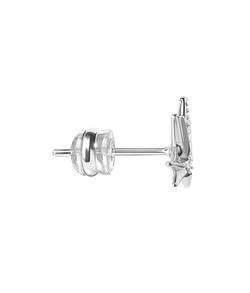 Серьги из серебра со вставками из выращенного сапфира