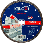 Диск алмазный Турбо ТF по керамике KRUGO MASTER 230х2,0х22,23х10mm, 81022300233