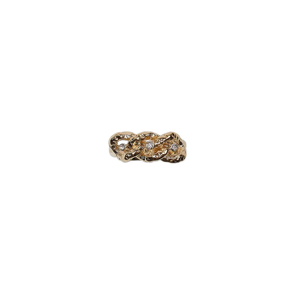 "Исинми" кольцо в золотом покрытии из коллекции "Relax" от Jenavi