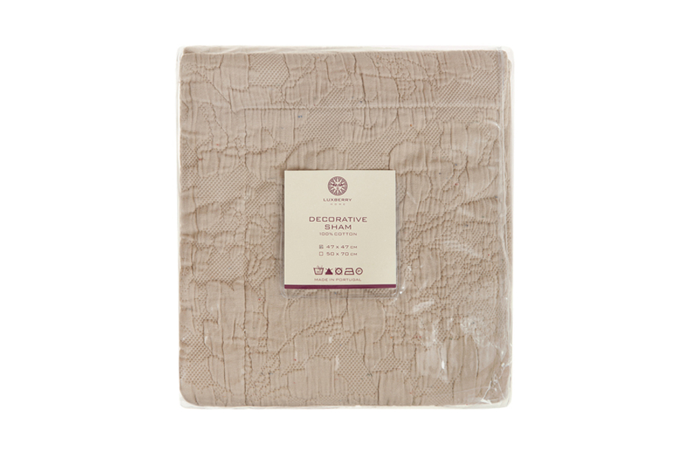 Наволочка декоративная 47х47 Luxberry Biscuit бежевая