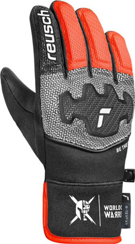 REUSCH 25/26 перчатки горнолыжные юниорские 6571233_7588 Worldcup Warrior R-Tex XT Junior Bl/Sil/Fl Red