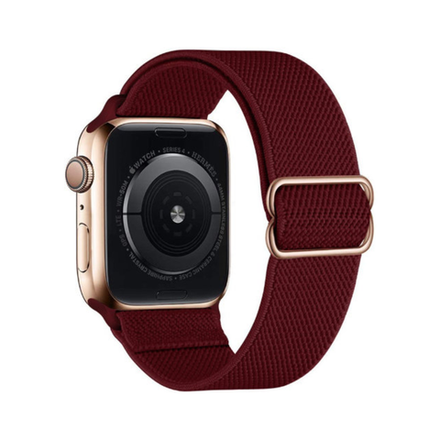 Эластичный ремешок Apple Watch, 42/44/45, S/M, M/L, бордовый