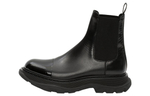 Alexander McQueen Shiny Toecap Tread Chelsea Boot Black