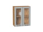 Шкаф верхний с 2-мя остекленными дверцами Ницца