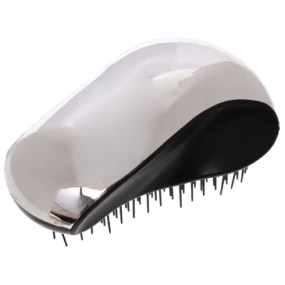 Расческа массажная «Lady Kapriz», прямоугольная, цвет серебро, 6*13см