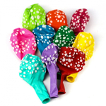 Шар воздушный Alingar, №12, с рисунком "Смайлики", цвета ассорти, 100шт/уп, пакет с европодвесом