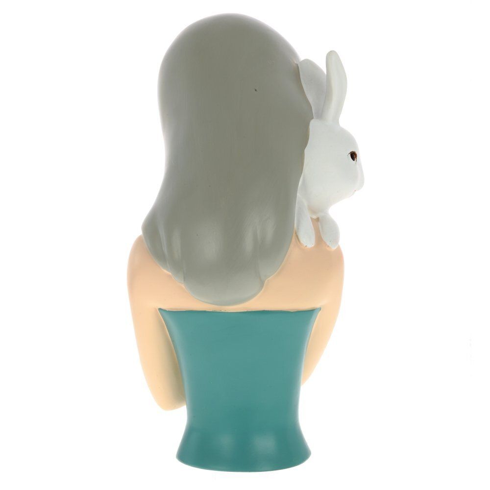 GAEM Фигурка декоративная "Девочка с кроликом", L14 W13 H25 см