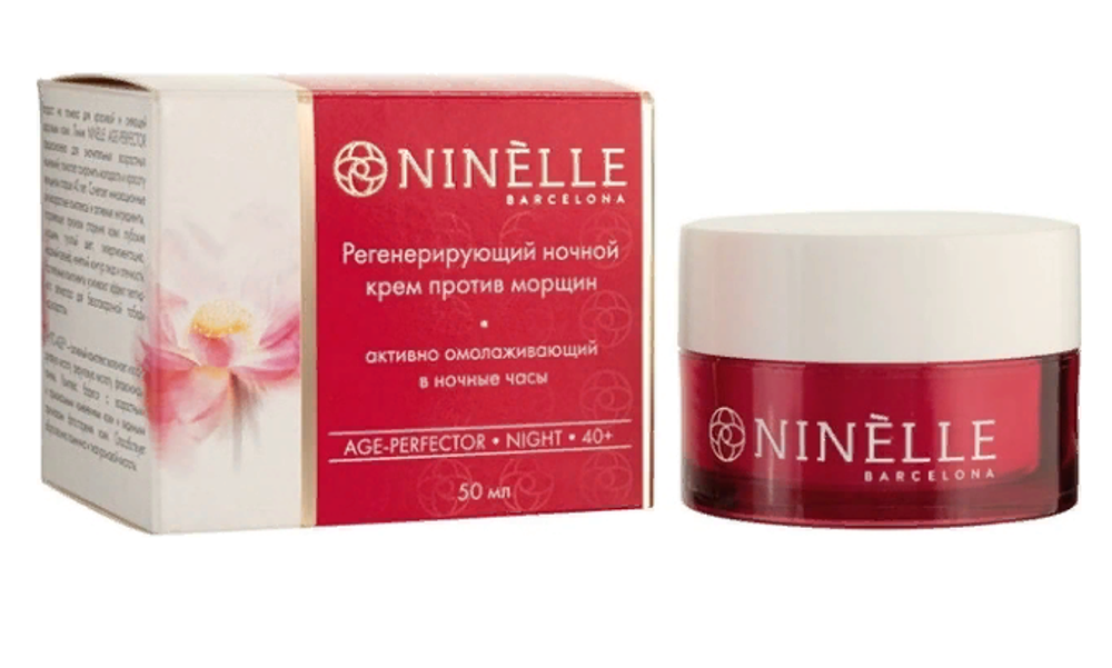 Ninelle Крем для лица Age-Perfector, 40+, ночной, регенерирующий, против морщин, 50 мл