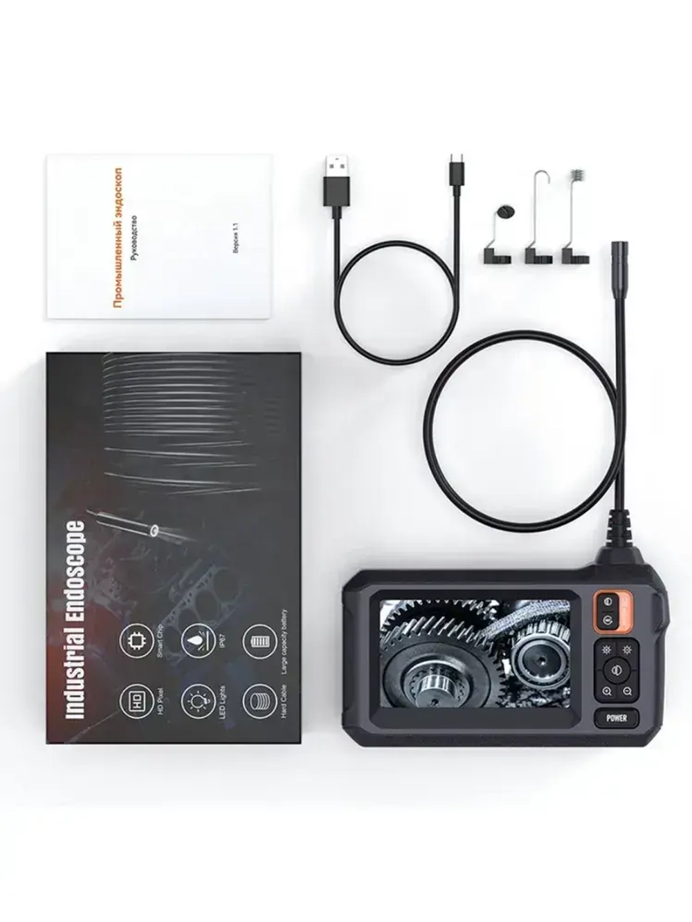 Эндоскоп MAJI, кабель длиной 5 м, разрешение 1080p, водонепроницаемость IP67