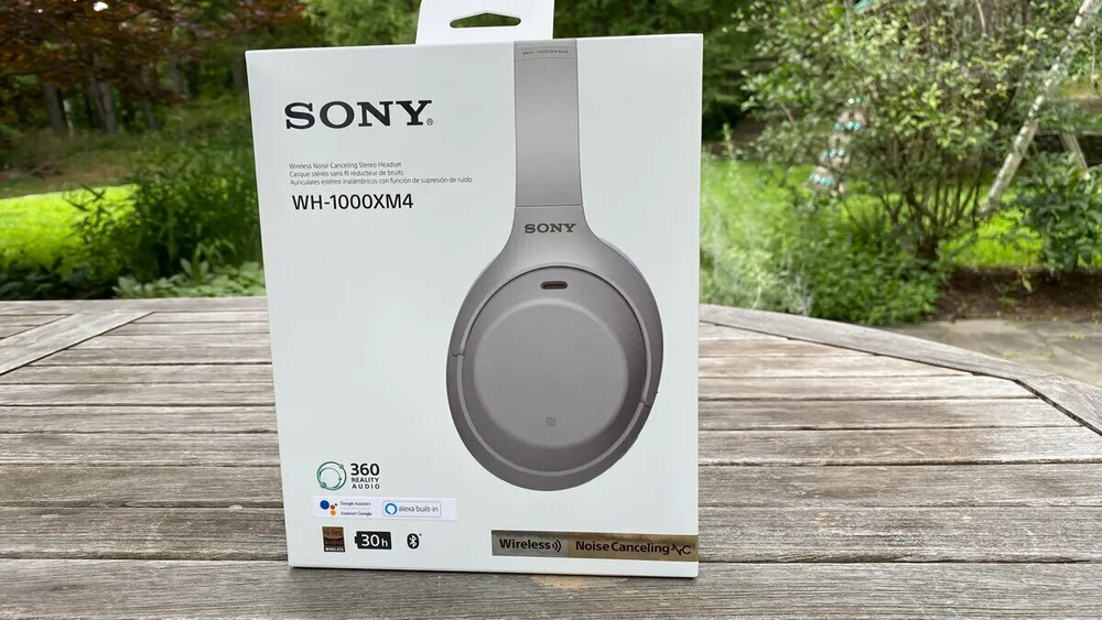 Беспроводные наушники Sony WH1000XM4, активное шумоподавление, серый