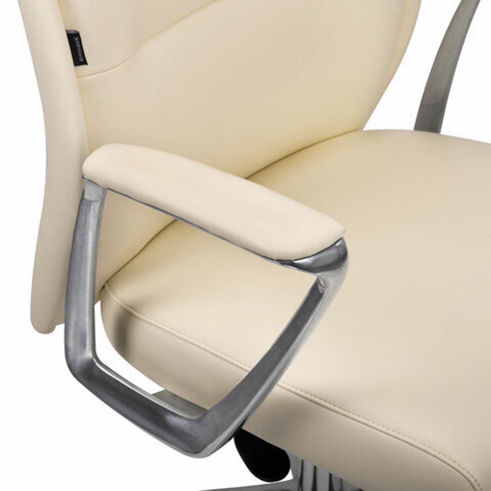 Кресло BRABIX PREMIUM "Adept EX-752", синхромеханизм, алюминий, экокожа, бежевое, 532931