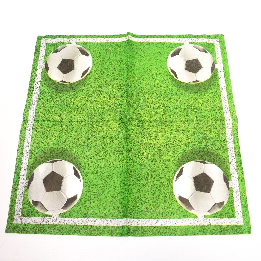Салфетки Футбол зелёный 33*33 см 20 шт. #1502-2023