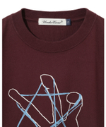 UNDERCOVER ФУТБОЛКА БОРДОВАЯ С ПРИНТОМ