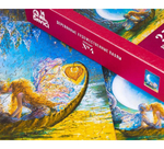 Глициния луны (Wisteria moon) от DAVICI - деревянный пазл с деталями разных формы, картина настоящего художника, которую вы собираете сами