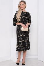 Платье "Франсуаза" (черный меланж) П8794 LT Collection