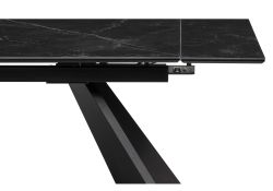 Керамический стол Ливи 140х80х78 черный мрамор / черный