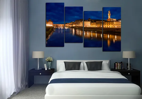 Модульная картина "Ночная Флоренция"
