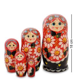 Народные промыслы МР-10/20 Матрешка 5-кукольная (Семеновская)