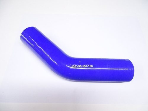 Патрубок угловой силикон 135,d50,L150x150, 4 нити стенка (5мм) (CARUM)