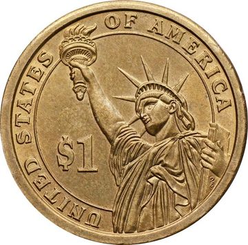 1 доллар (dollar) 2009 P США «Президент США - Джон Тайлер (1841-1845)»