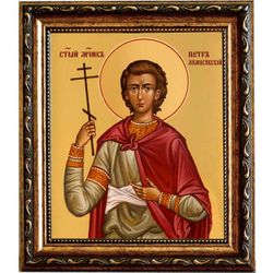 Петр Лампсакский мученик. Икона на холсте.