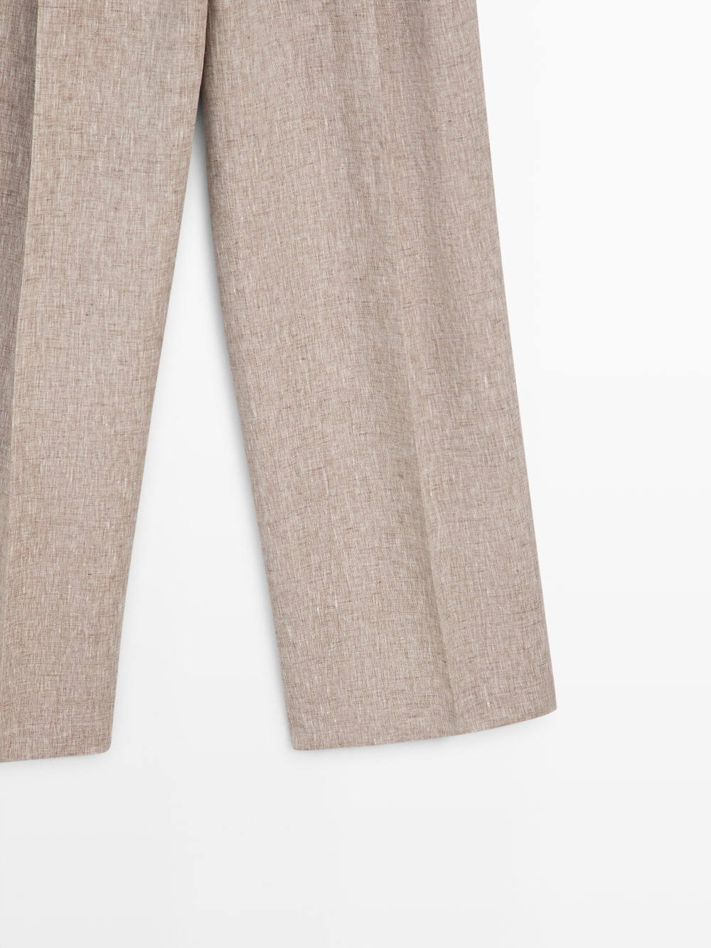 Massimo Dutti Брюки из льна, бежевый