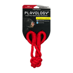 Playology жевательный канат TOUGH TUG KNOT для щенков 4-8 месяцев с ароматом говядины, цвет красный