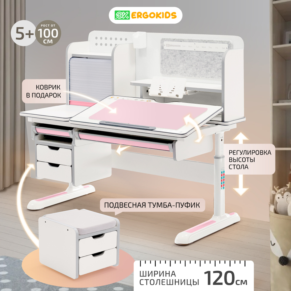 Стол письменный для школьника Ergokids Winnipeg Multicolor BD-630 MAX