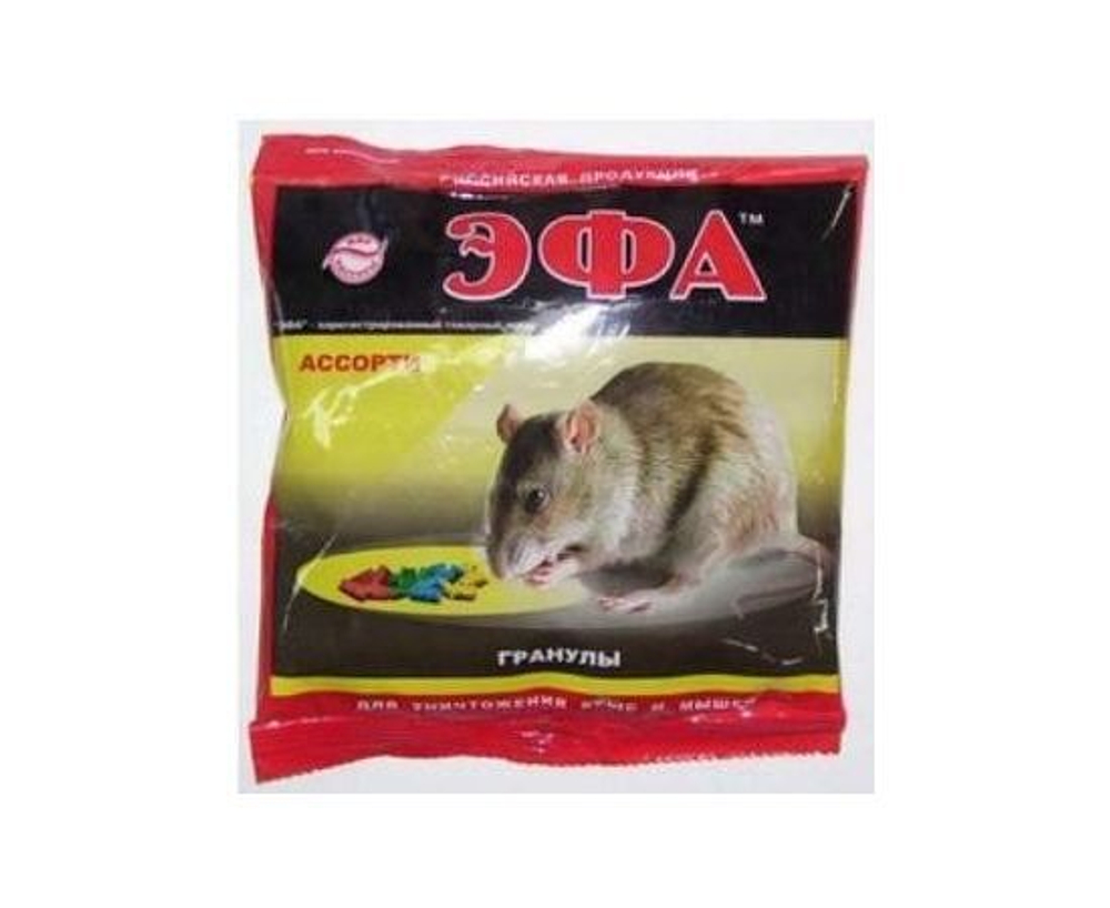 Эфа гранулы Ассорти приманка от крыс и мышей 125г