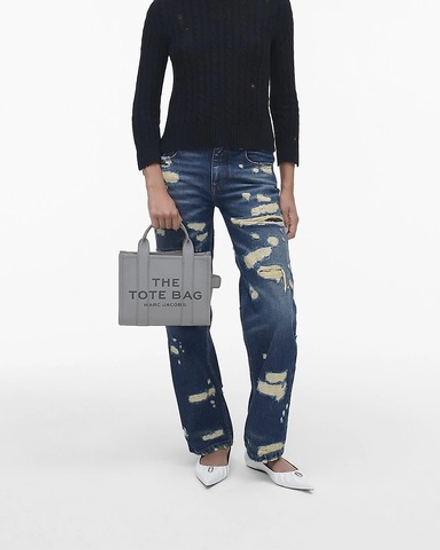 Сумка MARC JACOBS THE LEATHER SMALL TOTE BAG “Wolf Grey”