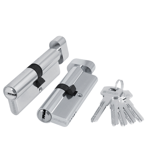 Цилиндр. механизм 2000ZMKnob100 (45+10+45) CP хром 5Key c вертушкой