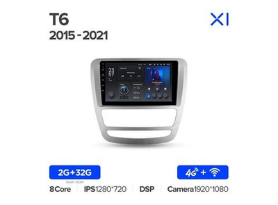 Магнитола Teyes X1 2-32 Wi-Fi + 4G JAC T6 1 2015 — 2021 9.0"