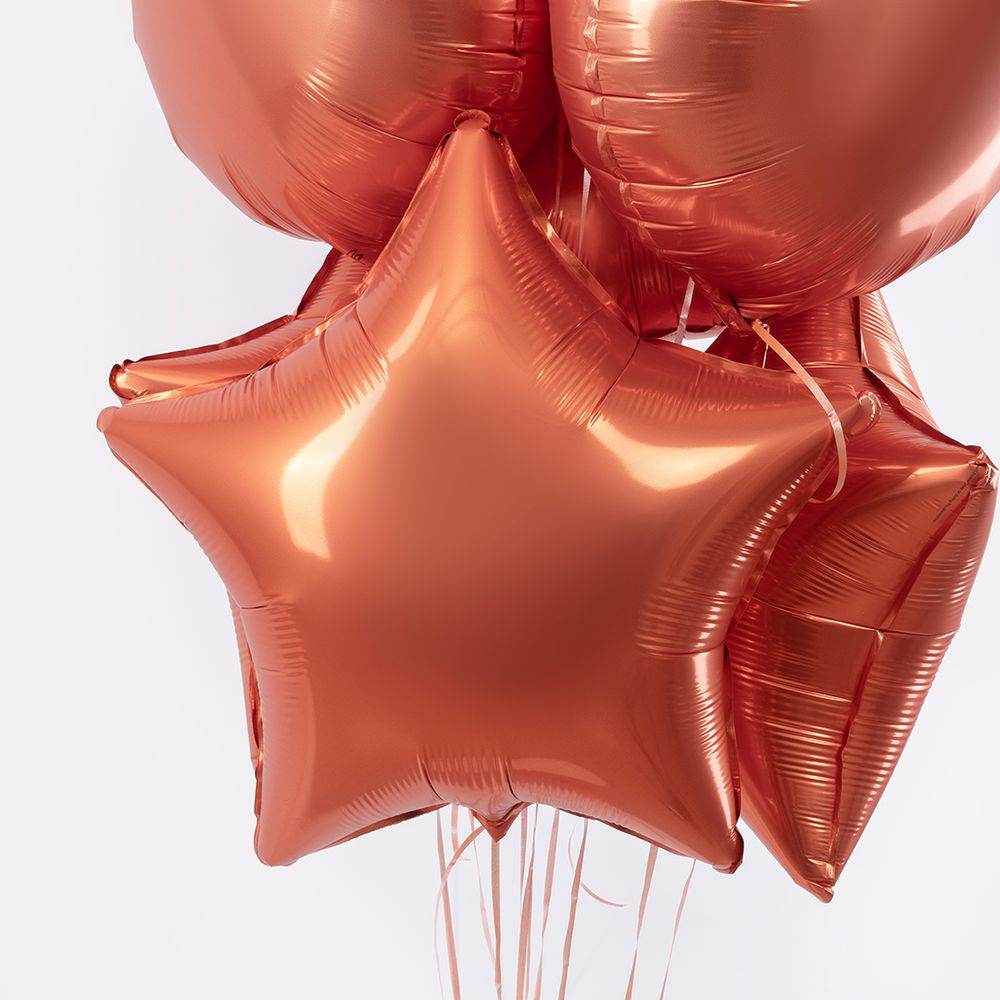 F Шар Звезда 18'' / 46 см, Оранжевый Сатин (БГ-15)  Изображение2