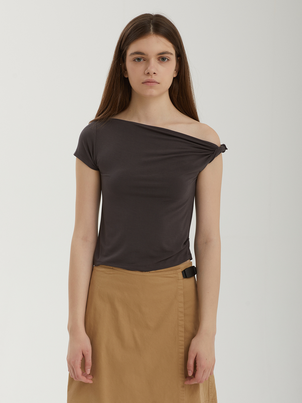Женская Майка Twisted Tuck Cap Sleeves