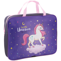 Папка с ручками А4 "Unicorn", полиэстер, на молнии, 70мм, ArtSpace