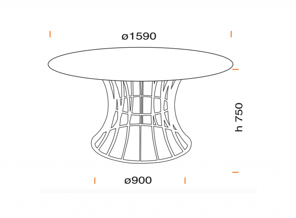 Стол ламинированный обеденный Papatya Onix Round