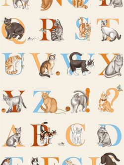 Простынь на резинке Сказка "Алфавит" 120х200 см, перкаль