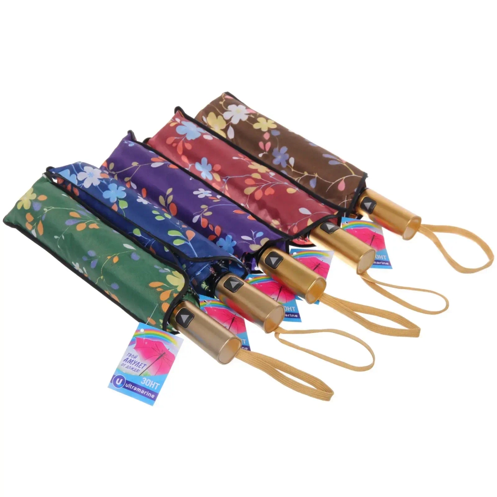 Зонт женский полуавтомат «Лагуна», микс 6 цветов, 8 спиц, d-100см, длина в слож. виде 30см