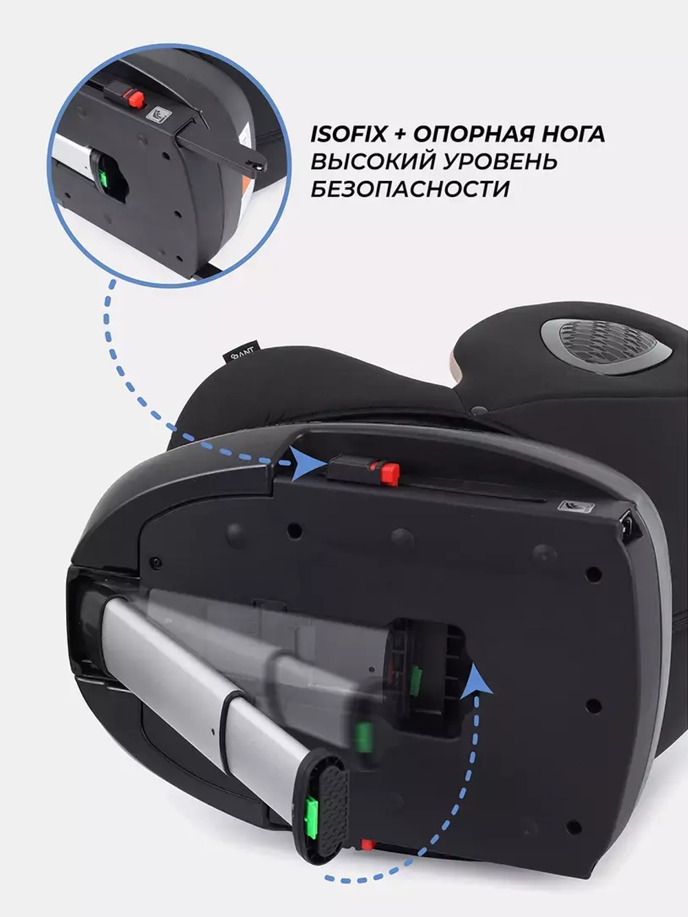 Автокресло RANT AY819 "HELIX" isofix Grey (40-150см)