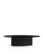 Журнальный столик Olir из черной стали и стекла 140 x 80 см