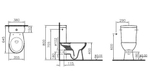 Унитаз-компакт VitrA S10 9822B003-7204 безободковый с микролифтом