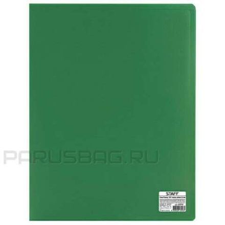 Папка с 40 вкладышами, Staff стандарт, 500мкм, корешок 25мм, зеленая