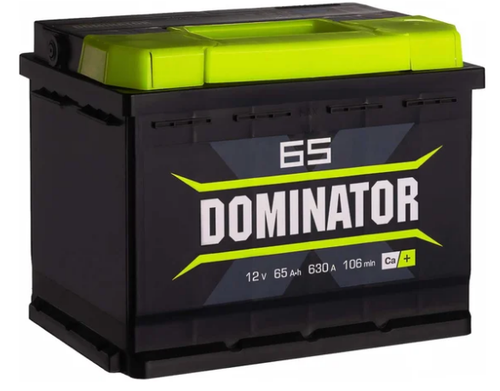 Аккумулятор 6СТ-65 А.ч., обр.п., ( 0) L R+, Dominator