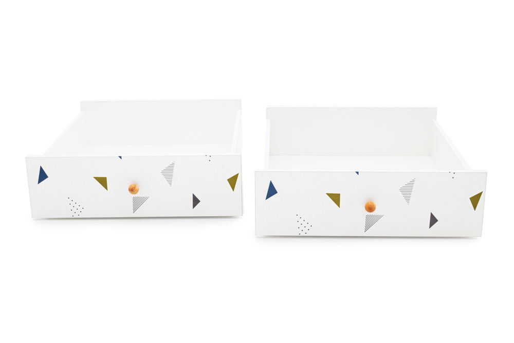 Ящики для кровати Бельмарко Stumpa Треугольники зеленый синий