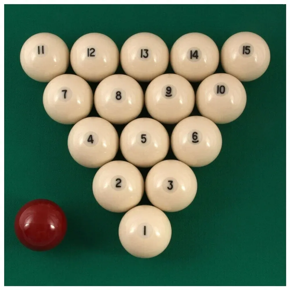 Комплект бильярдных шаров 60.3 мм "Classic Standart" (красный биток)