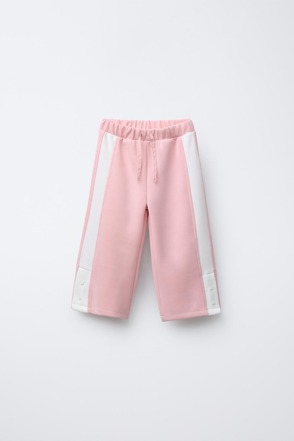 ZARA БРЮКИ ПРЯМОГО КРОЯ ИЗ ВЫСОКОТЕХНОЛОГИЧНОЙ ТКАНИ С ЛАМПАСАМИ, РОЗОВЫЙ