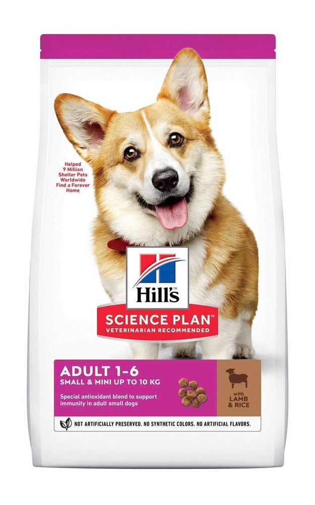 Сухой корм Hill&#39;s Science Plan для взрослых собак мелких пород для поддержания здорового иммунитета, с ягненком и рисом 300 г