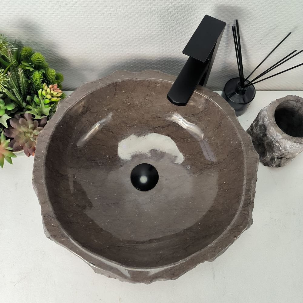 Раковина из мрамора Erozy Grey EM-64973 45*44*16 0887